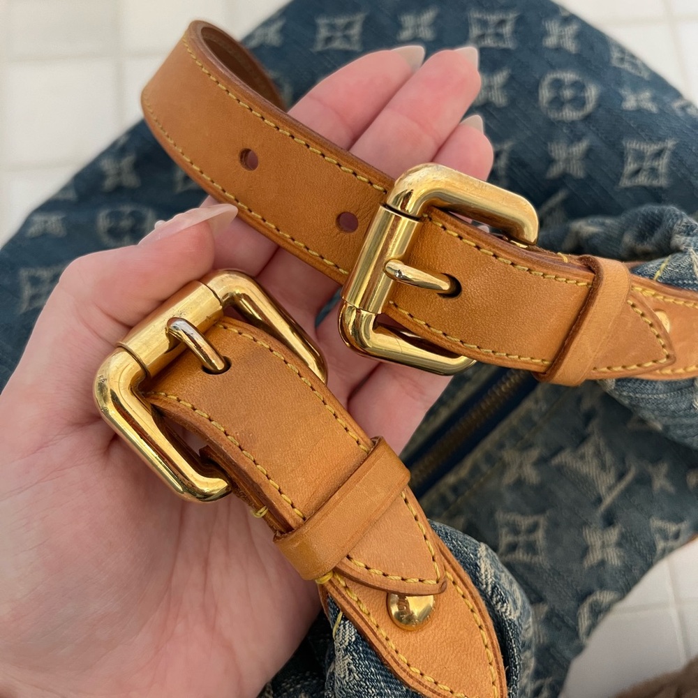 Louis Vuitton denim Tan Leather Crossbody Bag - Picture 3 of 15